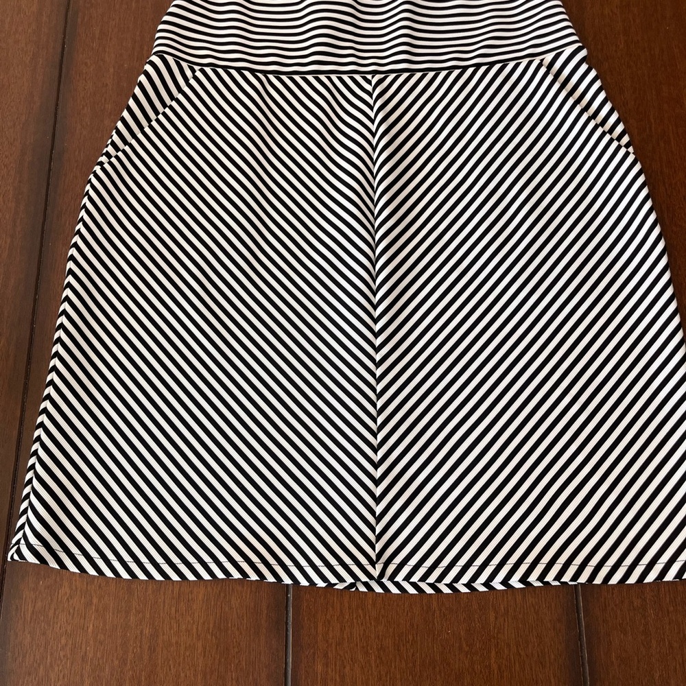 Striped Black and White Women's Skirt